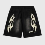 Hellstar Sports Flame Shorts Black