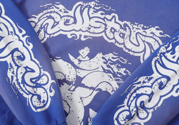 Hellstar Studios Records Yoga Sweatpants Blue - Image 10