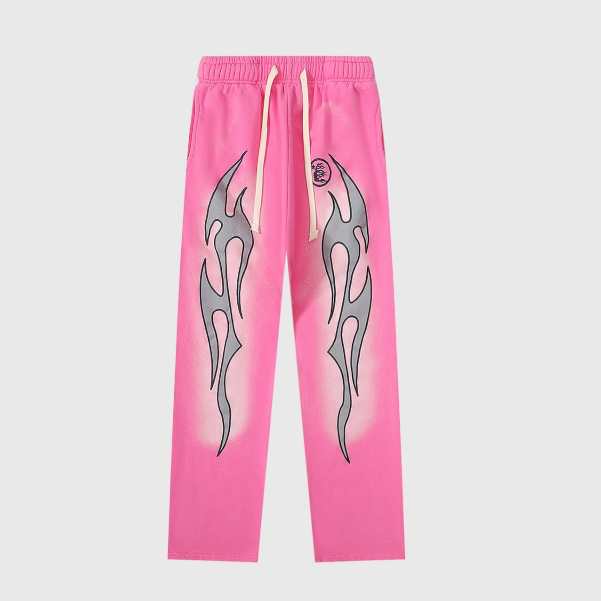 717a867c-Photoroom (3) Hellstar Studios Flame Sweatpants Pink - Image 1