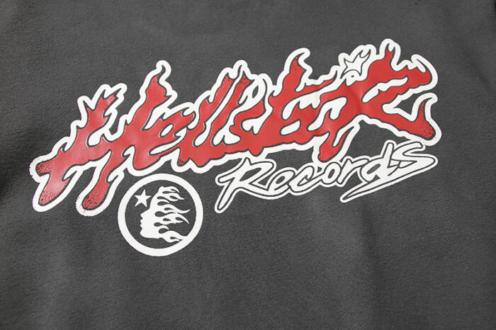 Hellstar Records Tour Flame Hoodie Jet Black - Image 9