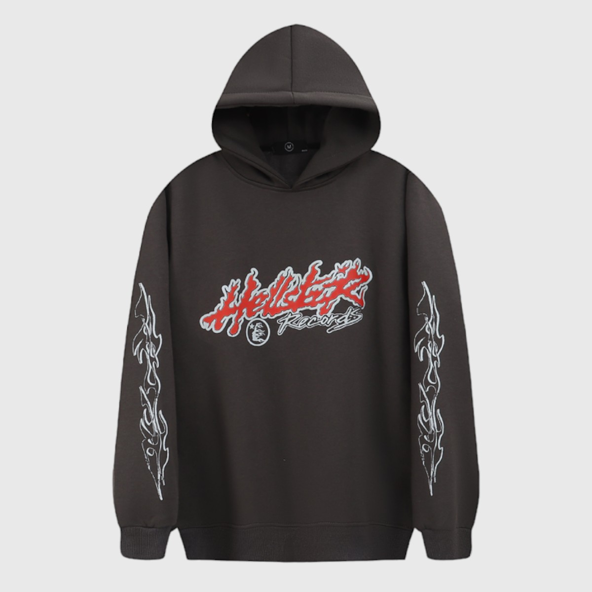 f9c6425a-Photoroom (4) Hellstar Records Tour Flame Hoodie Jet Black - Image 1