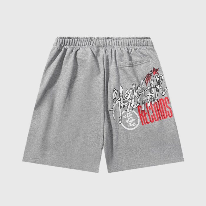 Hellstar Jupitar Graphic Terry Grey Shorts - Image 2