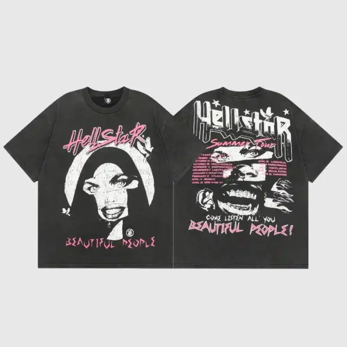 Hellstar-Beautiful-People-T-Shirt-close-up-view-4