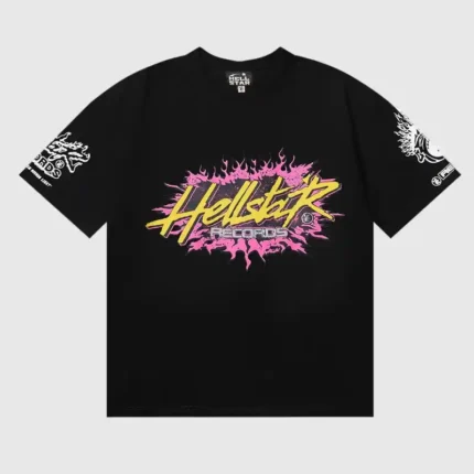 Hellstar-Records-T-Shirt-Black-front-view