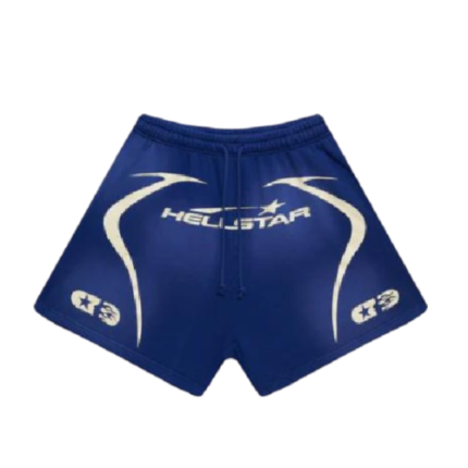 Men Hellstar Warm Up Blue Shorts