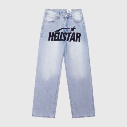 Hellstar Print Logo Loose Jeans front