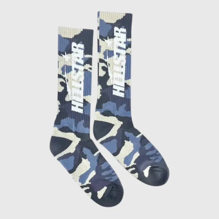 Hellstar Logo Socks (4 Pack) Camo Off White