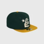 Green Hellstar Baseball Fitted Hats Dark