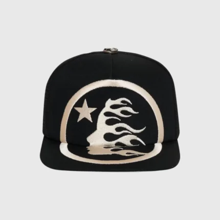 Black Hellstar Big Logo Trucker Snapback Hat