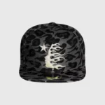Hellstar Cheetah Print Fitted Hat Black