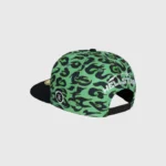 Hellstar Cheetah Print Snapback Hat Green