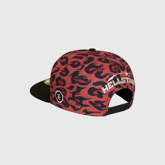 Red Hellstar Cheetah Print Snapback Hat