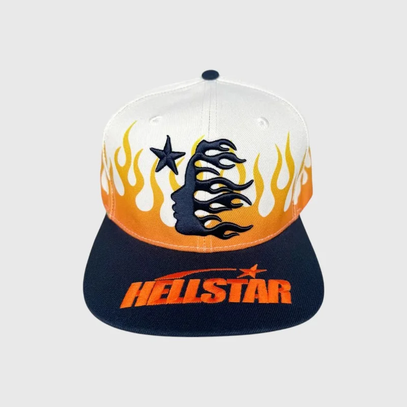 Hellstar Flame Vintage Snapback Hat Hellstar Flame Vintage Snapback Hat