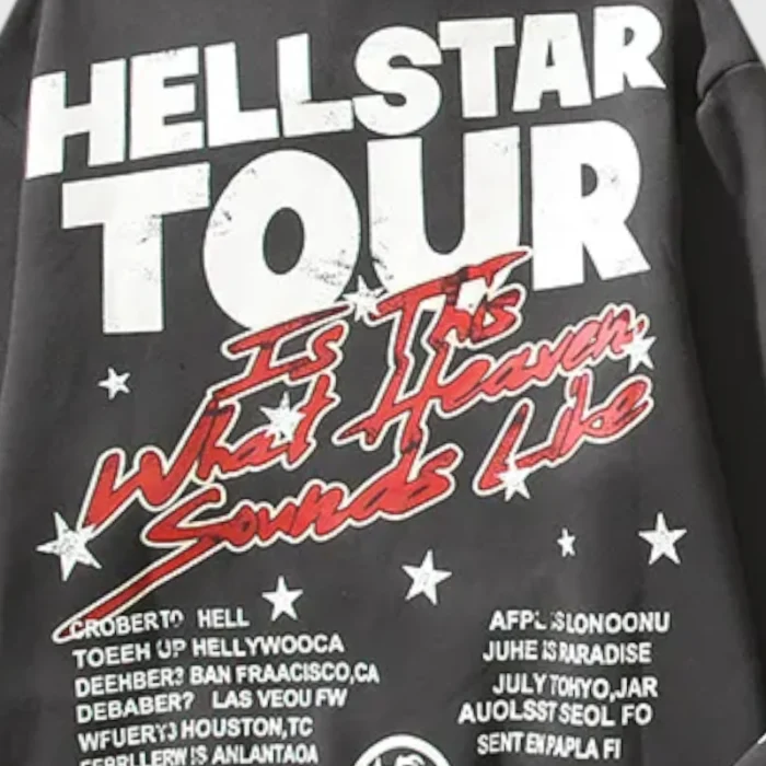 Hellstar Records Tour Flame Print Hoodie - Image 3