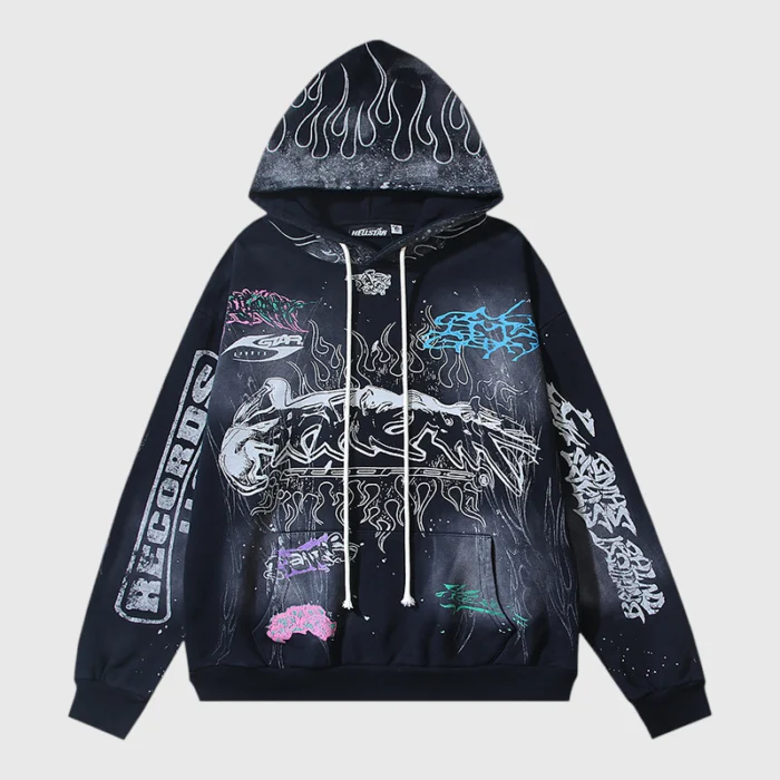 Hellstar Black Graphic Print Tracksuit - Image 2
