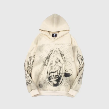 Hellstar HStar Records Hoodie 'Cream'