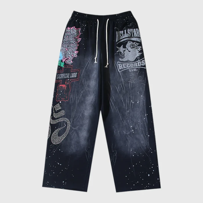Hellstar Black Graphic Print Tracksuit - Image 5