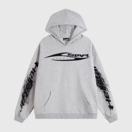 Hellstar Black Graffiti Print Hoodie