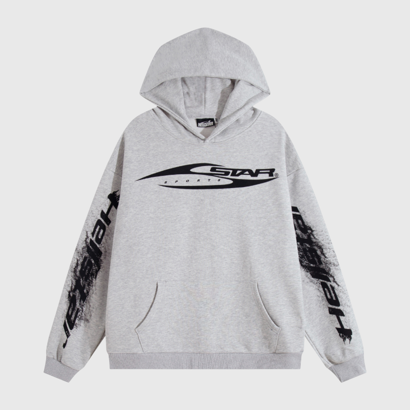 Hellstar Black Graffiti Print Hoodie