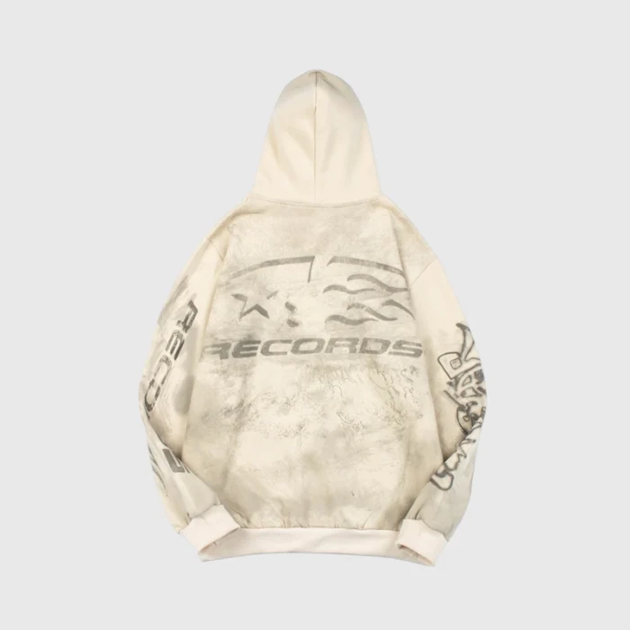 Hellstar HStar Records Hoodie 'Cream' - Image 2