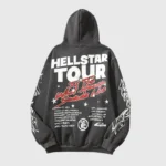 Hellstar Records Tour Flame Print Hoodie - Image 2