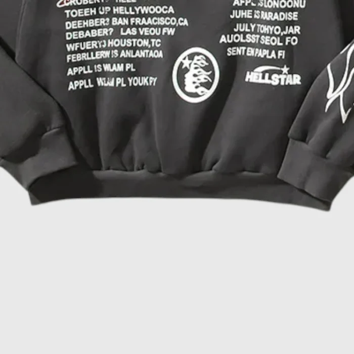 Hellstar Records Tour Flame Print Hoodie - Image 6