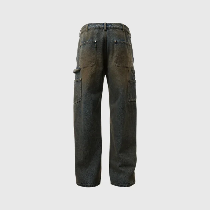 Hellstar Dirty Wash Carpenter Jeans Pant dark blue