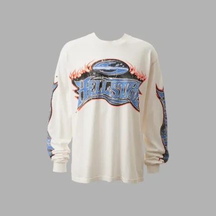 Hellstar Moto Longsleeve Sweater white