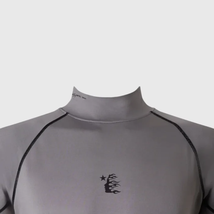 Hellstar Mockneck Compression T-Shirt grey