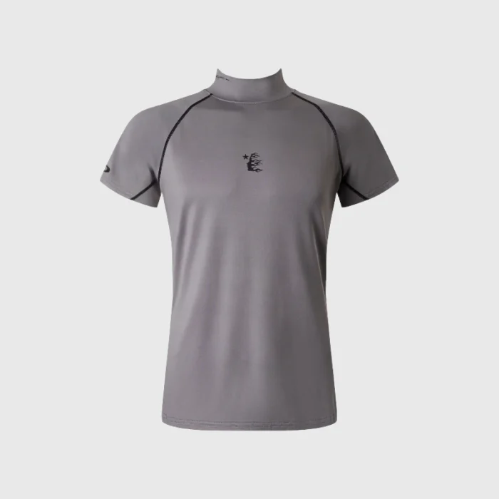 Hellstar Mockneck Compression T-Shirt grey