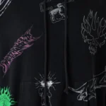 Hellstar Graffiti Hoodie Closeup
