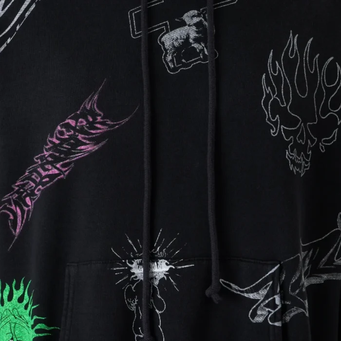 Hellstar Graffiti Hoodie Closeup
