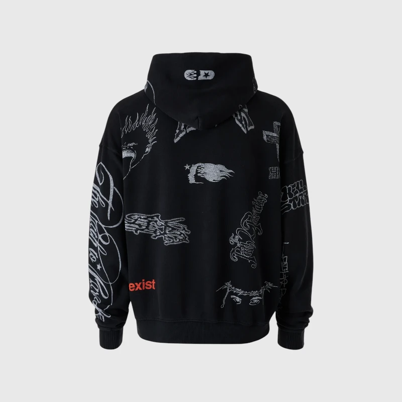 Hellstar Graffiti Hoodie Back