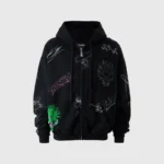 Hellstar Graffiti Zip-Up Hoodie Front