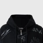 Hellstar Graffiti Zip-Up Closeup Hoodie