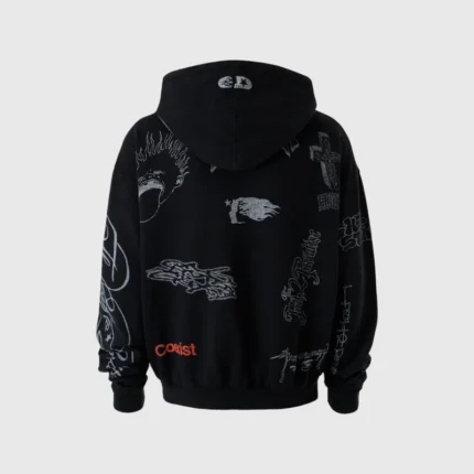 Hellstar Graffiti Zip-Up Hoodie Back