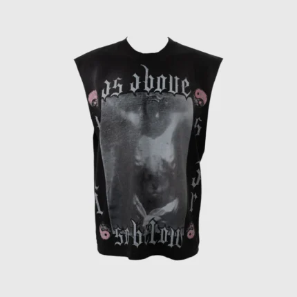 Hellstar As Above So Below Cutoff Vest Black