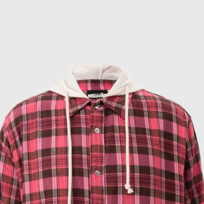 Hellstar Plaid Button-Up Hoodie