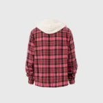 Hellstar Plaid Button-Up Hoodie red