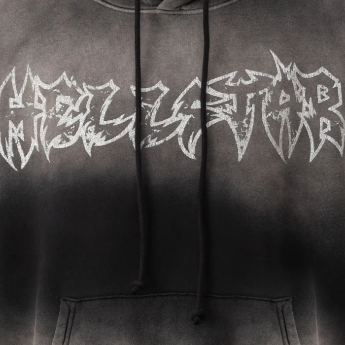 Hellstar Stars Shine Graffiti Hoodie Grey
