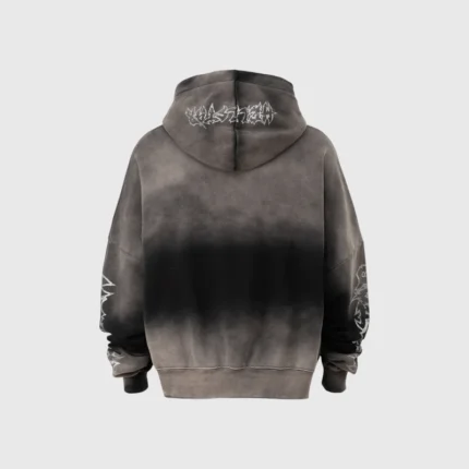 Hellstar Stars Shine Graffiti Hoodie Grey