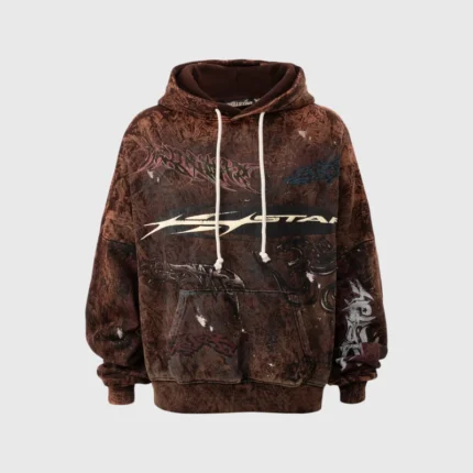 Hellstar H Star Graffiti Print Hoodie