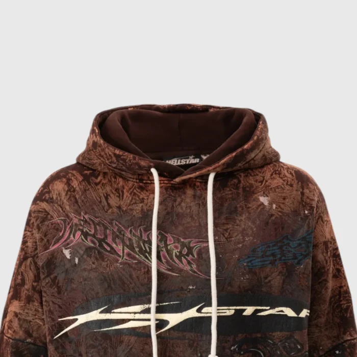 Hellstar H Star Graffiti Print Hoodie