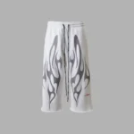 Hellstar Tribal Flame 3/4 Shorts White