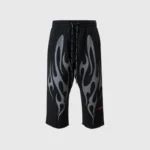 Hellstar Tribal Flame 3/4 Shorts Black