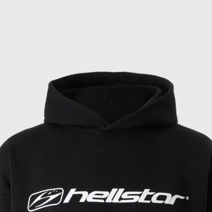 Hellstar Marathon Hoodie Closeup Black