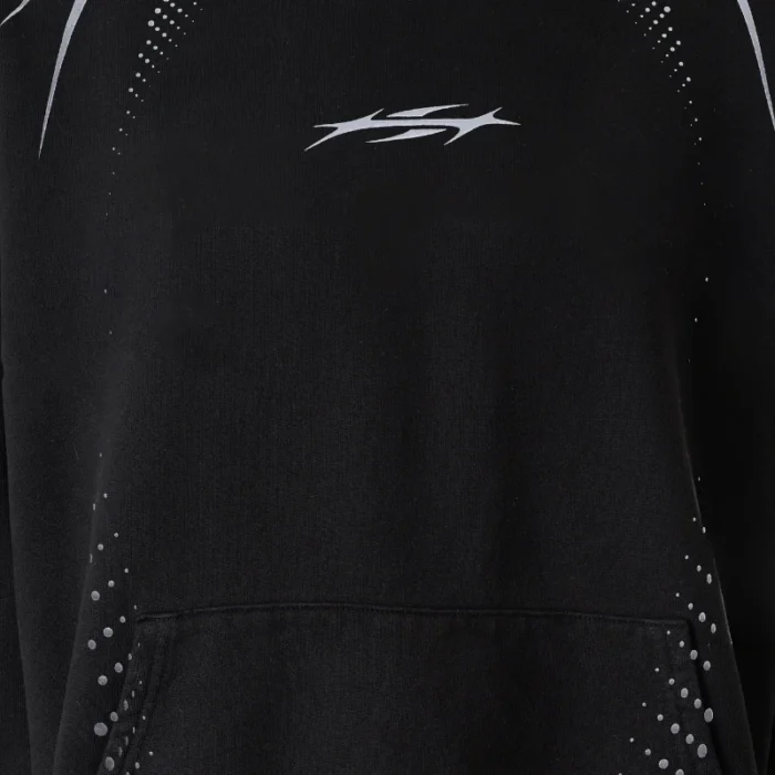 Hellstar P2P Hype Flight Hoodie Black Closeup