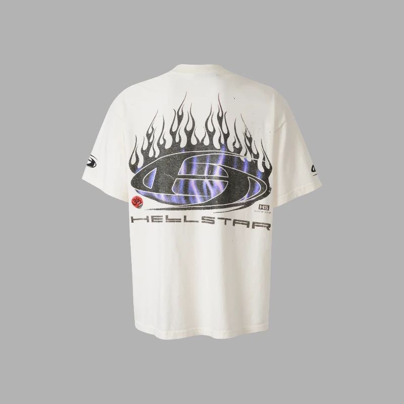 Hellstar H Blue Flame T-Shirt white