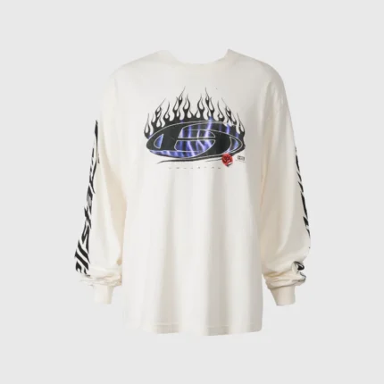 Hellstar Blue Flame Long Sleeve Shirt