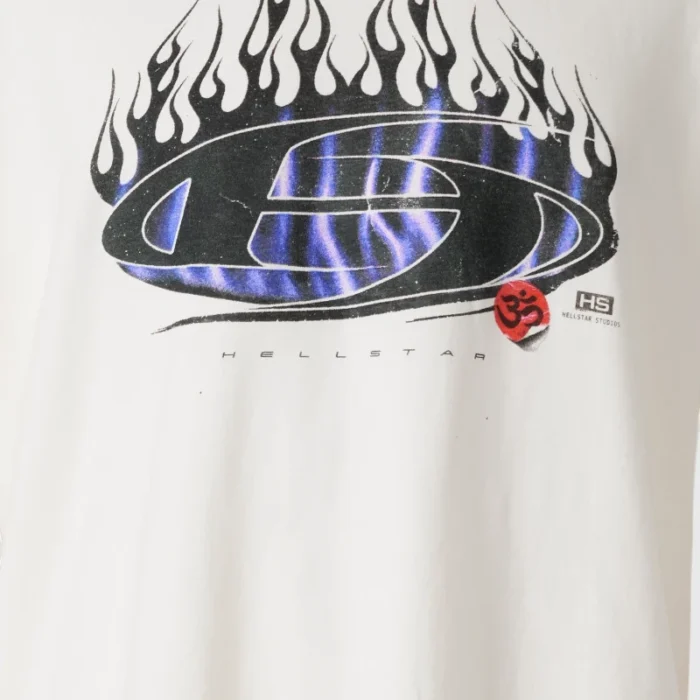 Hellstar Blue Flame Long Sleeve Shirt